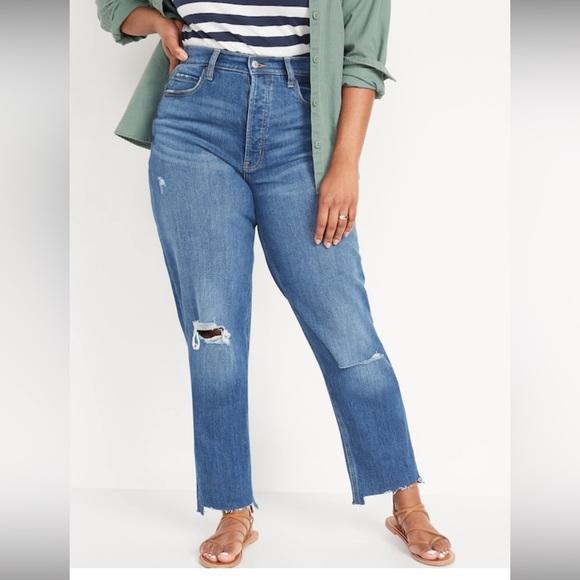 Old Navy Jeans Nwt Extra High Rise Curvy Skihi Straight Womens